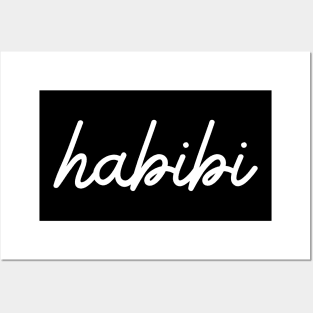 habibi - white Posters and Art